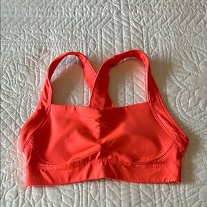 Women's Neon Coral High Support Sports Bra